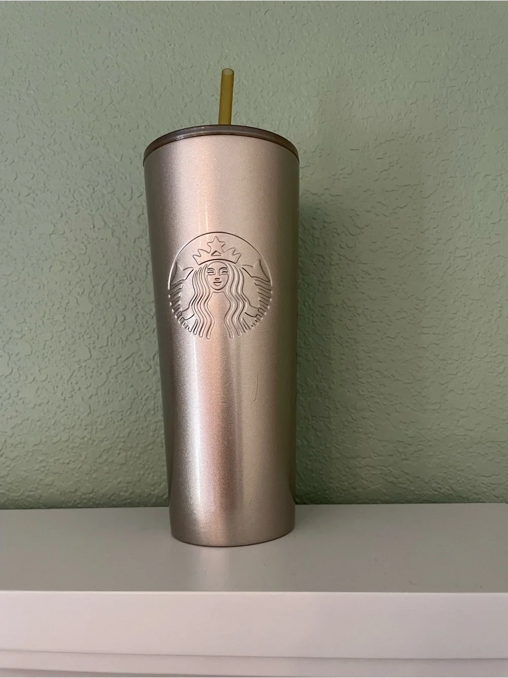 Disney California Adventure Starbucks Metallic Rose Gold Travel Tumbler